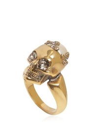 Alexander McQueen Skull Ring W Swarovski Pearl