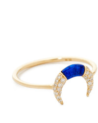 Sydney Evan Small Pave Inverted Crescent Ring