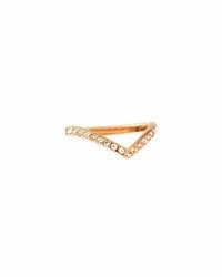 Vita Fede Ultra Mini V Crystal Ring Rose Golden