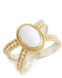 Anna Beck White Opal Cross Ring