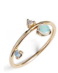 Wwake Counting Collection Three Step Balloon Opal Diamond Ring