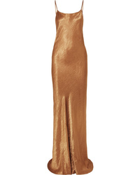 Gold Satin Maxi Dress