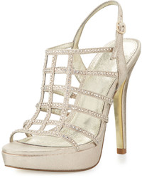 Adrianna Papell Maya Crystal Caged Sandal Gold