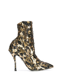 Dolce & Gabbana Sequin Ankle Boots