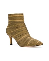 Casadei Striped Ankle Boots