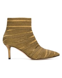 Casadei Striped Ankle Boots