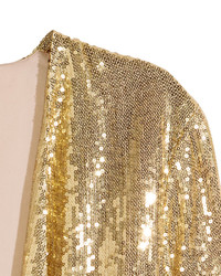 H&M Sequined Jacket Gold Colored Ladies