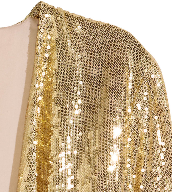 H&M Sequined Jacket Gold Colored Ladies, $59 | H & M | Lookastic