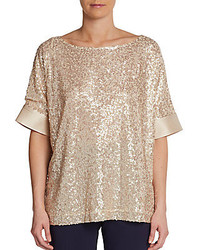 Gold Sequin Blouses for Women | Lookastic