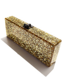Edie Parker Flavia Confetti Acrylic Clutch Bag Golden