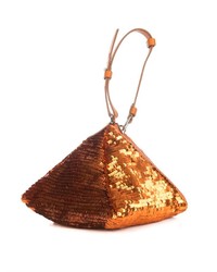 Givenchy Pyramid Sequin And Leather Clutch