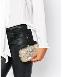 Glamorous Sequin Embellished Box Clutch Bag