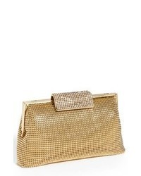 Whiting & Davis Crystal Frame Clutch Gold