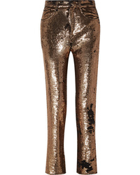 Gold Sequin Dress Pants