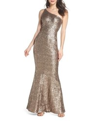 Dress the Population Bella One Shoulder Mermaid Gown