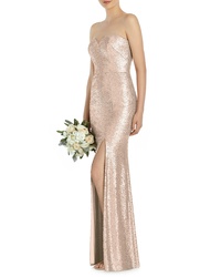 Dessy Collection Elle Strapless Sequin Trumpet Gown