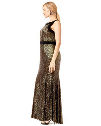 Badgley Mischka Gold Front And Center Gown