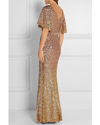 Marchesa Notte Embellished Tulle Gown Blush