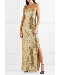 Naeem Khan One Shoulder Sequined Tulle Gown