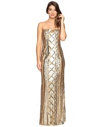 Adrianna Papell Strapless Cable Sequin Gown Dress