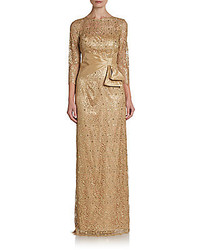 Teri Jon Sequined Lace Gown