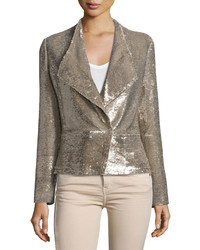 IRO Chill Sequin Double Breasted Jacket Gold