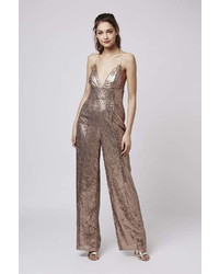 Rare All Over Sequin Plunge Jumpsuit