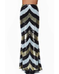Nasty Gal Party Doll Sequin Maxi Skirt