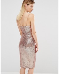 sequin cami midi dress