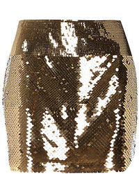 River Island Gold Tone Sequin Mini Tube Skirt