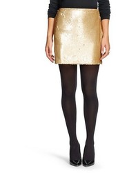 Rj Couture Rj Couture Sequin Mini Skirt Gold