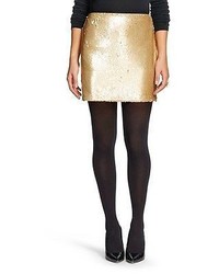 Rj Couture Rj Couture Sequin Mini Skirt Gold