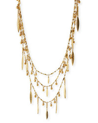 Sequin Multilayer Golden Beaded Necklace