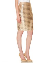 The Limited Houndstooth Sequin Pencil Skirt