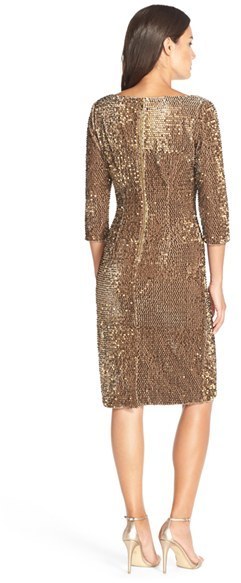 eliza j sequin velvet sheath dress