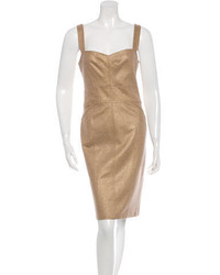 Diane von Furstenberg Metallic Accented Sheath Dress
