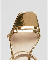 asos gold block heels