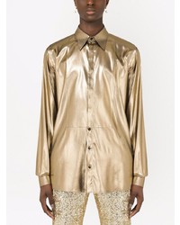 Dolce & Gabbana Long Sleeve Silk Blend Shirt