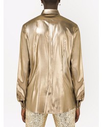 Dolce & Gabbana Long Sleeve Silk Blend Shirt