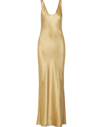 Gold Silk Maxi Dress