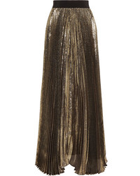 Gold Silk Maxi Skirt