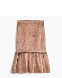 J.Crew Collection Rose Gold Fluted Skirt