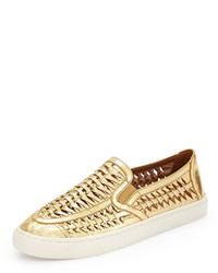tory burch gold sneakers
