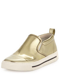 Marc by Marc Jacobs Metallic Reflective Slip On Sneaker Gold