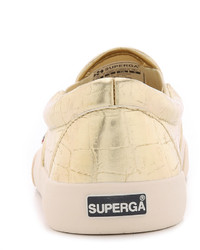 Superga Metallic Slip On Sneakers