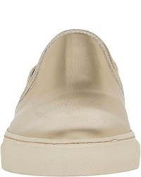 Common Projects Metallic Slip On Sneakers Gold