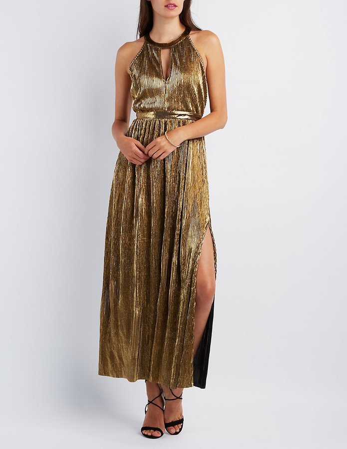charlotte russe gold dress