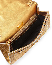 Tom Ford Alix Python Zip Padlock Crossbody Bag Gold