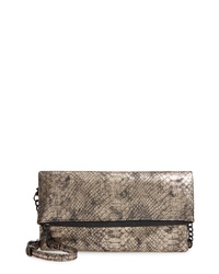 Sole Society Snake Embossed Faux Leather Clutch