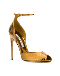 Brian Atwood Snakeskin Effect Sandals